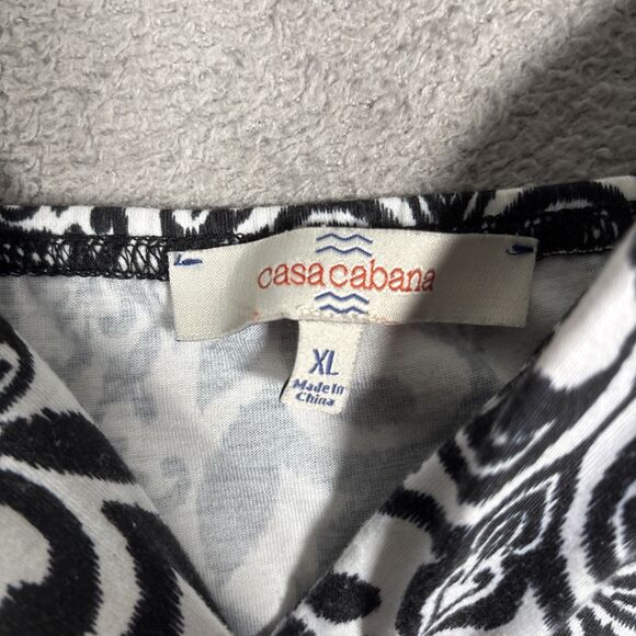 Casa Cabana Maxi Dress XL Empire Waist Beach Resort Wear‎ Abstract Artsy Boho - Picture 6 of 16